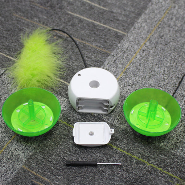 Feather Rolling Ball - LED Light - Cat Toy