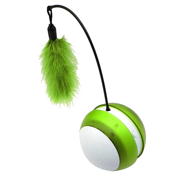 Feather Rolling Ball - LED Light - Cat Toy