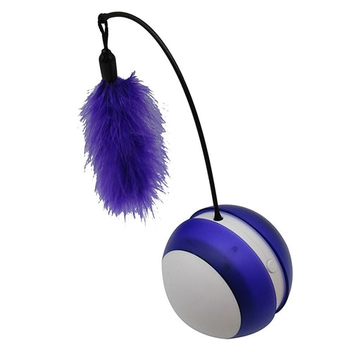 Feather Rolling Ball - LED Light - Cat Toy