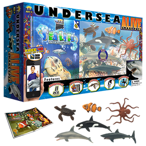 🌊 Undersea Alive Interactive Smart Toys | Augmented Reality 4D Sea Creatures | Includes Bonus 32-Page Learning Book & Adventure Cards | Ages 3+