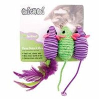 Three Twined Mice Cat Toy