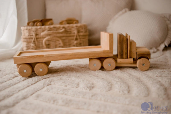 Handcrafted Wooden log truck