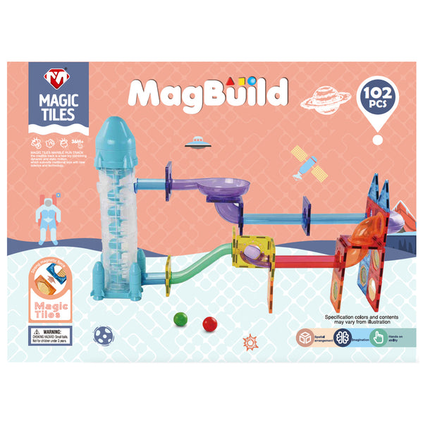 🧲 Magnetic Building Blocks Tile Set, Zummy 102 Piece| STEM Educational Toy for Kids | Creativity & Learning Through Play | Ages 3+