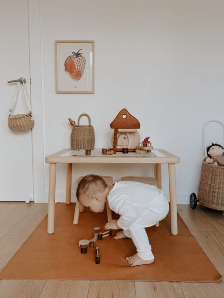 Natural Wood Mushroom Toy Play House