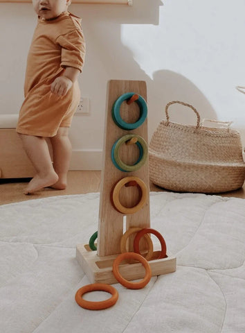 Natural Wood Toy, Sorting Ring Toss