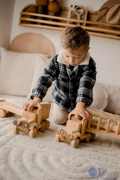 Handcrafted Wooden log truck