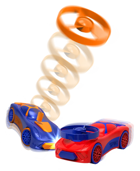 Spinz Pull Back Race Car with Flying Discs (2 Pack Assortment)