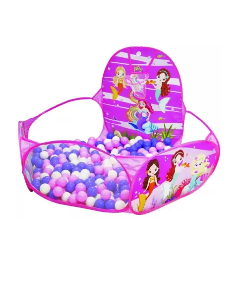 Large Size Ball Pool for Kids,Foldable Square Tent House with 50 Balls