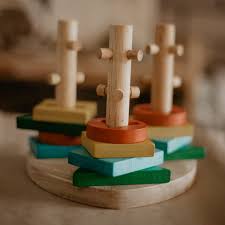 Natural Wood Children's Toy Twisting Disk