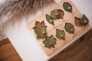 Natural Wood Children's Toy Leaf puzzle